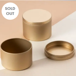 Replacement Soy Wax Handcrafted Candle -  Gold Tin